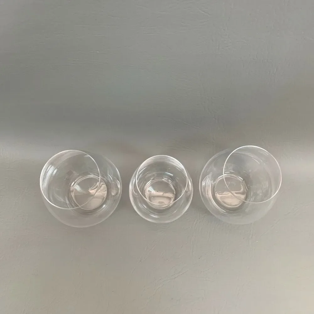 Spiegelau Clear Wine Glass Glasses Lot of‎ 3 Stemless 4 3/4